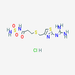 Structure of [3-[[[2-(DiaMinoMethyleneaMino)-4-thiazolyl]Methyl]thio]propionyl]sulfaMide Hydrochloride
(FaMotidine IMpurity)