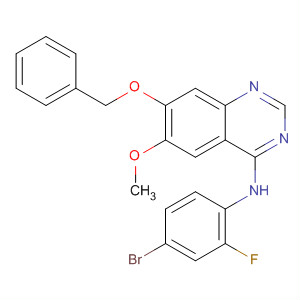 7-(苄氧基)-4-(4-溴-2-氟苯胺基)-6-甲氧基喹唑啉结构式