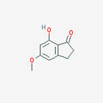 Structure of 1H-Inden-1-one, 2,3-dihydro-7-hydroxy-5-methoxy-