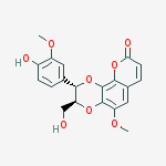 Structure of (2R,3R)-2-(4-hydroxy-3-methoxyphenyl)-3-(hydroxymethyl)-5-methoxy-2,3-dihydro-9H-[1,4]dioxino[2,3-h]chromen-9-one