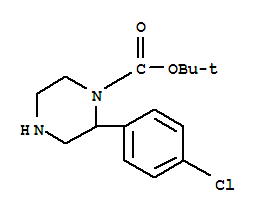 Structure of 2-(4-CHLOROPHENYL)PIPERAZINE-1-CARBOXYLIC ACID TERT-BUTYL ESTER