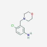 4-chloro-3-morpholin-4-ylmethyl-phenylamine结构式