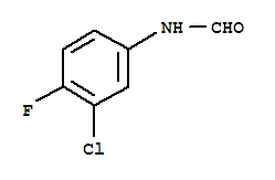 N-(3-chloro-4-fluorophenyl)formamide结构式