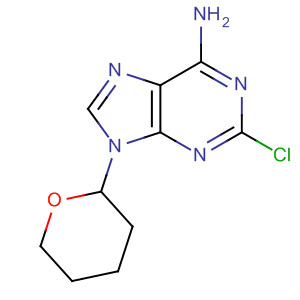 9H-Purin-6-amine, 2-chloro-9-(tetrahydro-2H-pyran-2-yl)-结构式