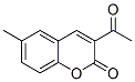 3-Acetyl-6-methyl-2H-1-benzopyran-2-one结构式