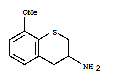 Structure of 2H-1-Benzothiopyran-3-amine,3,4-dihydro-8-methoxy-