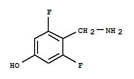 Phenol,4-(aminomethyl)-3,5-difluoro-结构式