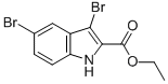 Structure of ETHYL 3,5-DIBROMO-1H-INDOLE-2-CARBOXYLATE