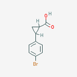 Structure of 2-(4-Bromophenyl)cyclopropanecarboxylic acid