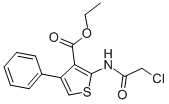 2-(2-氯-乙酰基氨基)-4-苯基-噻吩-3-羧酸乙酯结构式