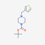 Structure of tert-butyl 4-(thiophen-3-ylmethyl)piperazine-1-carboxylate