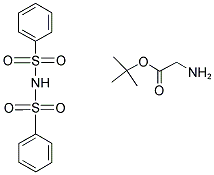 Structure of GLYCINE TERT-BUTYL ESTER DIBENZENESULFIMIDE SALT