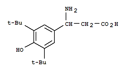 3-AMINO-3-(3,5-DI-TERT-BUTYL-4-HYDROXY-PHENYL)-PROPIONIC ACID结构式