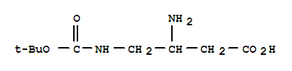 Structure of Butanoic acid,3-amino-4-[[(1,1-dimethylethoxy)carbonyl]amino]-