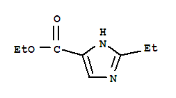 2-ETHYL-1H-IMIDAZOLE-4-CARBOXYLIC ACID ETHYL ESTER结构式