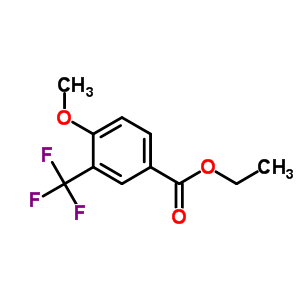 Structure of benzoic acid, 4-methoxy-3-(trifluoromethyl)-, ethyl ester