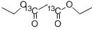 Structure of DIETHYL MALONATE (1,3-13C2)