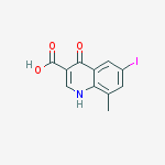 6-iodo-8-methyl-4-oxo-1H-quinoline-3-carboxylic acid结构式