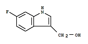 Structure of 1H-Indole-3-methanol,6-fluoro-