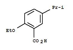 Structure of Benzoic acid,2-ethoxy-5-(1-methylethyl)-