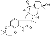 Structure of paraherquamide