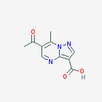 Structure of 6-ACETYL-7-METHYLPYRAZOLO[1,5-A]PYRIMIDINE-3-CARBOXYLIC ACID, 95%