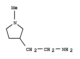 Structure of 3-Pyrrolidineethanamine, 1-methyl-