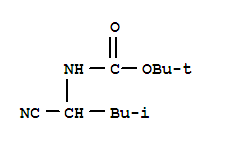 Structure of CARBAMIC ACID (1-CYANO-3-METHYLBUTYL)-,TERT-BUTYL ESTER