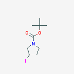 Structure of tert-butyl 3-iodopyrrolidine-1-carboxylate