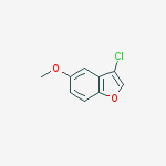 Structure of 3-chloro-5-methoxy-1-benzofuran