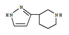 Structure of Piperidine,3-(1H-pyrazol-3-yl)-