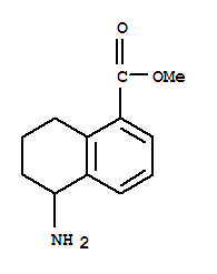 Structure of 1-Naphthalenecarboxylicacid, 5-amino-5,6,7,8-tetrahydro-, methyl ester