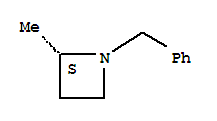 Structure of Azetidine,2-methyl-1-(phenylmethyl)-, (2S)-