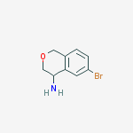 6-Bromo-3,4-dihydro-1H-isochromen-4-amine hydrochloride (1:1)结构式
