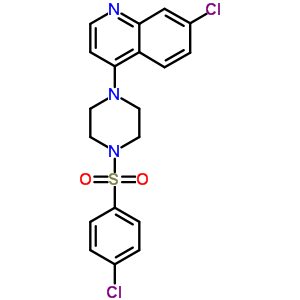 7-CHLORO-4-(4-(4-CHLOROPHENYLSULFONYL)PIPERAZIN-1-YL)QUINOLINE结构式