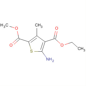 Structure of 2,4-Thiophenedicarboxylic acid, 5-amino-3-methyl-, 2-ethyl 4-methylester