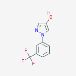 1-[3-(Trifluoromethyl)phenyl]-1H-pyrazol-4-ol结构式