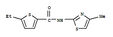 Structure of 2-Thiophenecarboxamide,5-ethyl-N-(4-methyl-2-thiazolyl)-