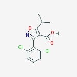 3-(2,6-dichlorophenyl)-5-(1-methylethyl)-4-Isoxazolecarboxylic acid结构式