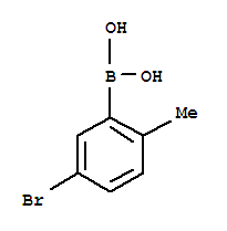 Chemical structure of Boronic acid,B-(5-bromo-2-methylphenyl)-