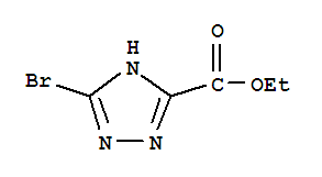 Structure of 5-BROMO-1H-1,2,4-TRIAZOLE-3-CARBOXYLIC ACID ETHYL ESTER