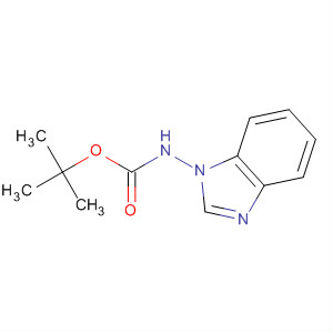 Structure of Carbamic acid, 1H-benzimidazol-2-yl-, 1,1-dimethylethyl ester