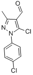 5-CHLORO-1-(4-CHLOROPHENYL)-3-METHYL-1H-PYRAZOLE-4-CARBOXALDEHYDE结构式