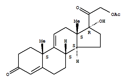 Structure of Pregna-4,9(11)-diene-3,20-dione,21-(acetyloxy)-17-hydroxy-
