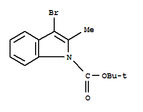 Structure of 3-BROMO-2-METHYLINDOLE-1-CARBOXYLIC ACID TERT-BUTYL ESTER