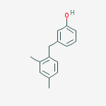 Structure of PHENOL,3-[(2,4-DIMETHYLPHENYL)METHYL]-