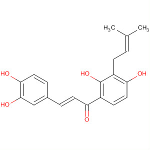 Structure of 2-Propen-1-one,1-[2,4-dihydroxy-3-(3-methyl-2-butenyl)phenyl]-3-(3,4-dihydroxyphenyl)-,(2E)-