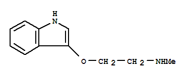 Ethanamine,2-(1H-indol-3-yloxy)-N-methyl-结构式
