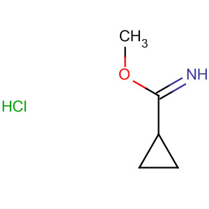 Structure of Cyclopropanecarboximidic acid, methyl ester, hydrochloride