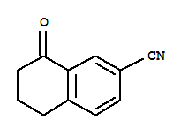 Structure of 5,6,7,8-tetrahydro-8-oxonaphthalene-2-carbonitrile